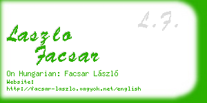 laszlo facsar business card